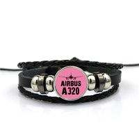 Thumbnail for Airbus A320 & Plane Designed Leather Bracelets