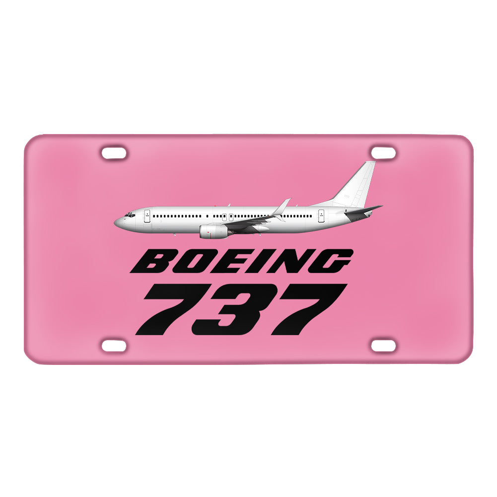 The Boeing 737 Designed Metal (License) Plates