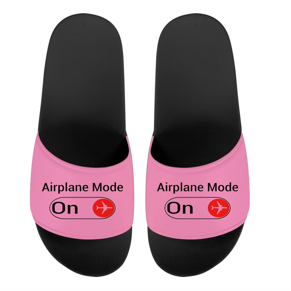 Airplane Mode On Designed Sport Slippers