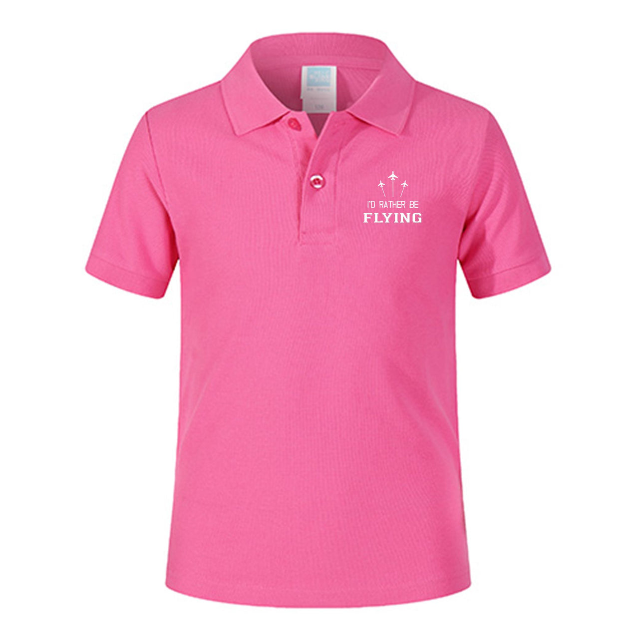 I'D Rather Be Flying Designed Children Polo T-Shirts