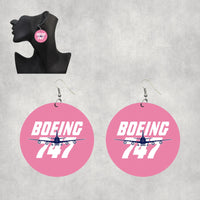 Thumbnail for Amazing Boeing 747 Designed Wooden Drop Earrings