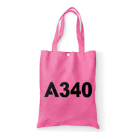 Thumbnail for A340 Flat Text Designed Tote Bags