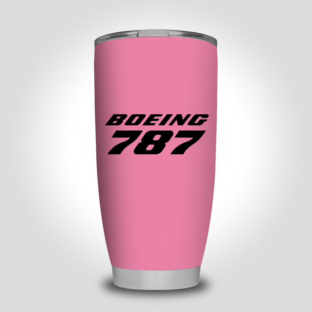 Boeing 787 & Text Designed Tumbler Travel Mugs