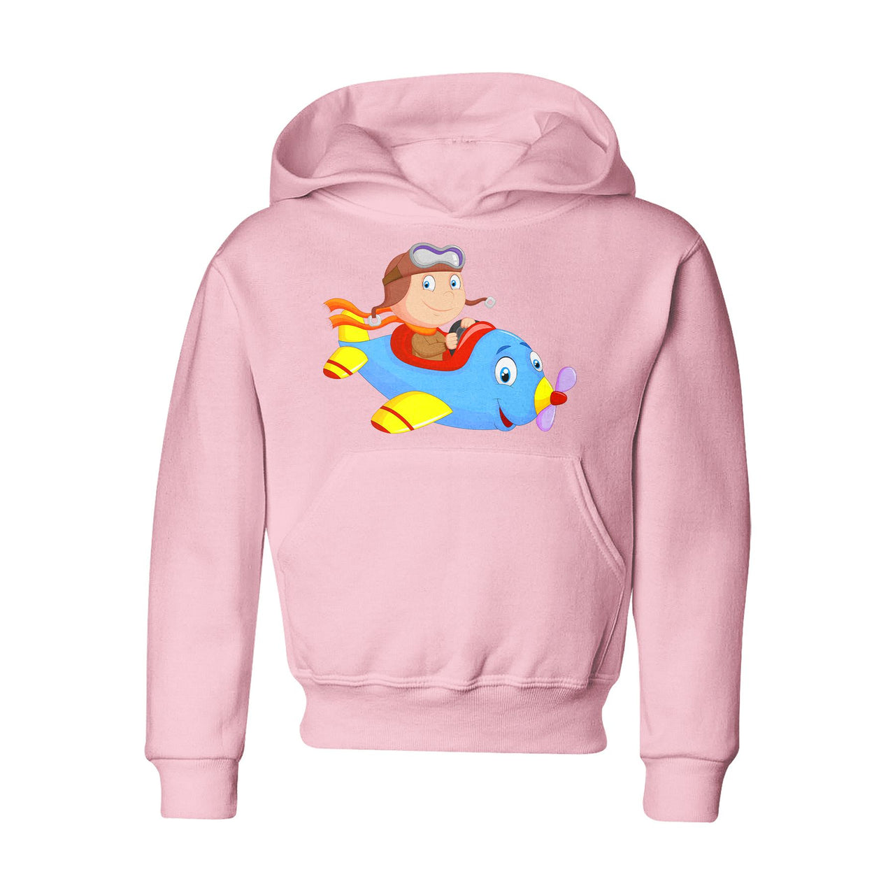 Little Boy Operating an Airplane Designed "CHILDREN" Hoodies