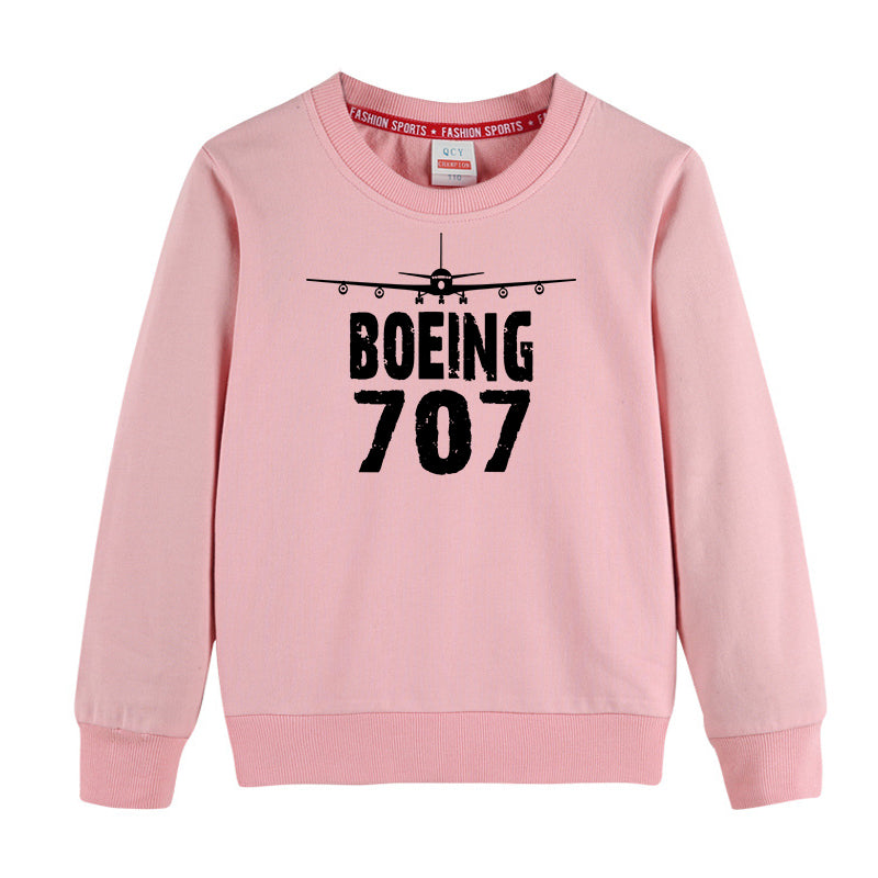 Boeing 707 & Plane Designed "CHILDREN" Sweatshirts