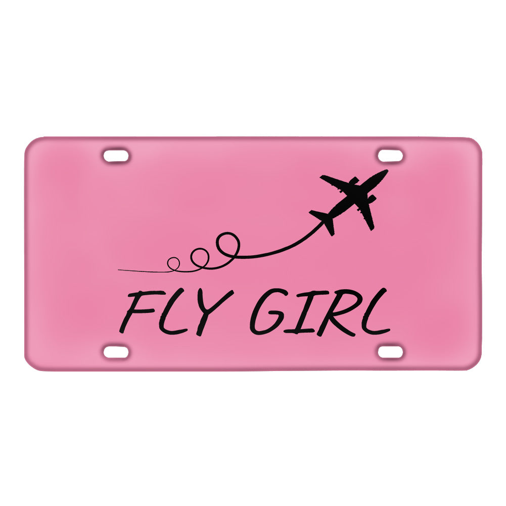 Just Fly It & Fly Girl Designed Metal (License) Plates