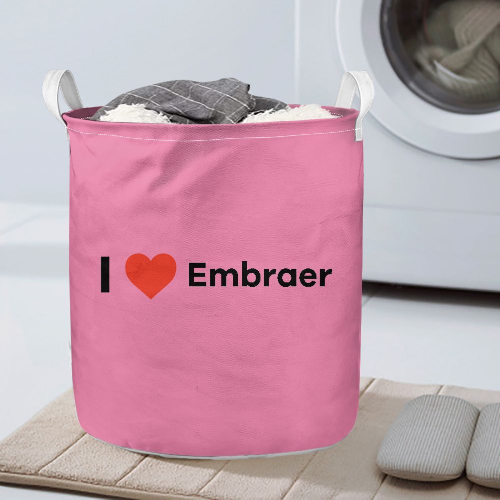 I Love Embraer Designed Laundry Baskets