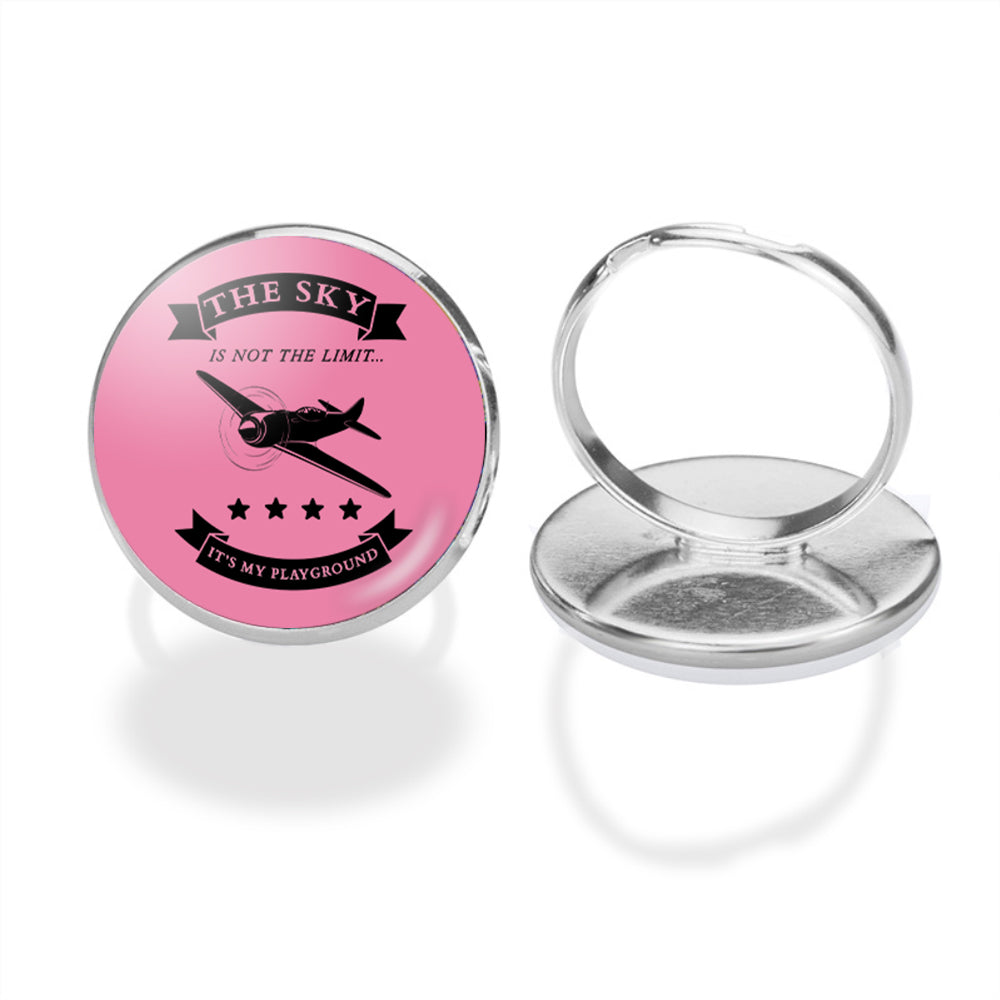 The Sky is not the limit, It's my playground Designed Rings