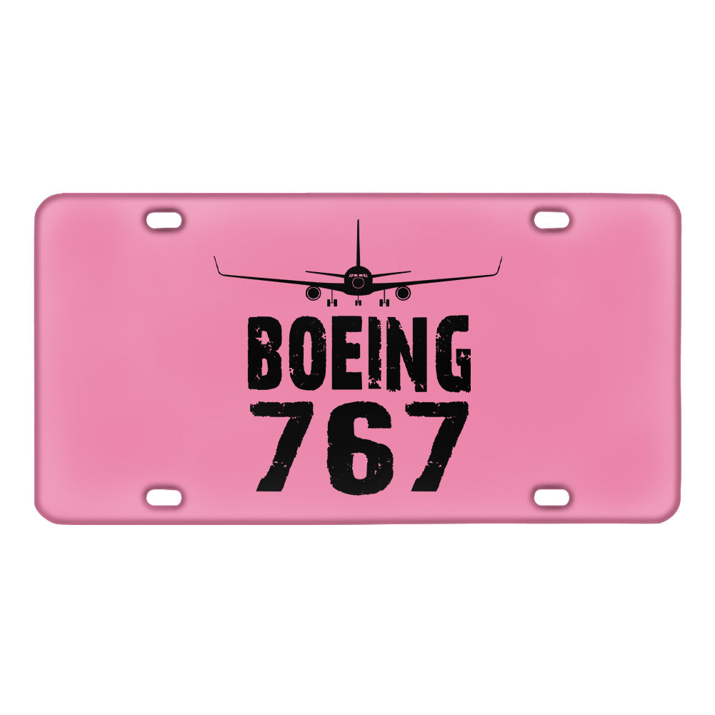 Boeing 767 & Plane Designed Metal (License) Plates