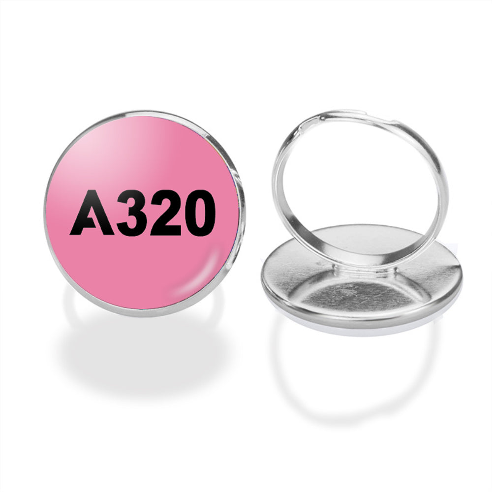 A320 Flat Text Designed Rings