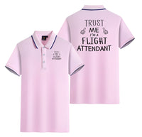 Thumbnail for Trust Me I'm a Flight Attendant Designed Stylish Polo T-Shirts (Double-Side)