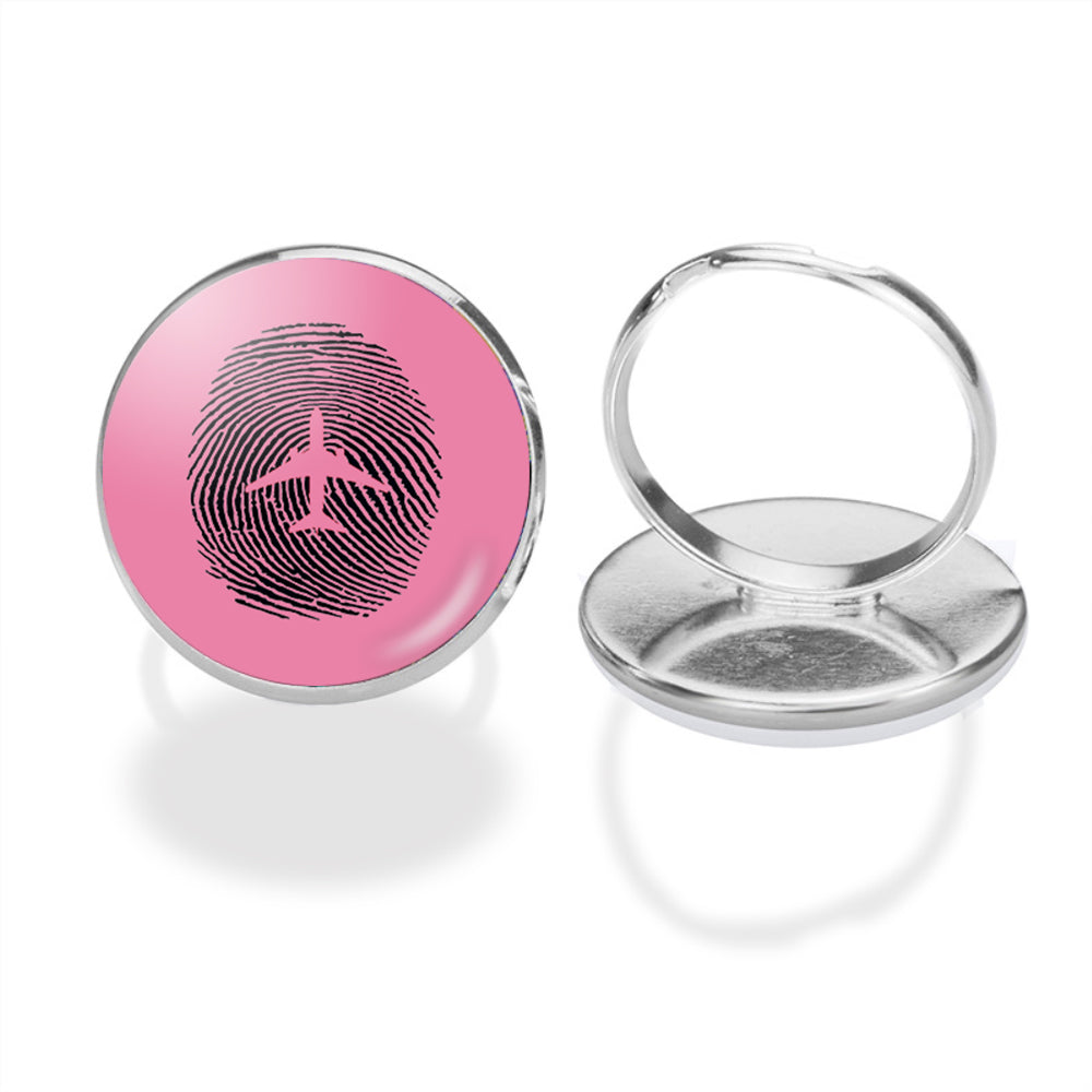 Aviation Finger Print Designed Rings