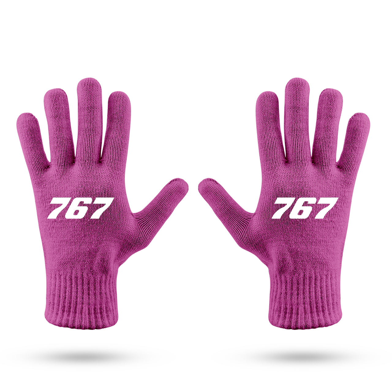 767 Flat Text Designed Gloves