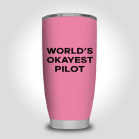 Thumbnail for World's Okayest Pilot Designed Tumbler Travel Mugs