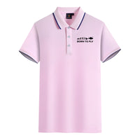 Thumbnail for Born To Fly Helicopter Designed Stylish Polo T-Shirts