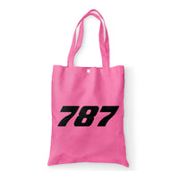 Thumbnail for 787 Flat Text Designed Tote Bags