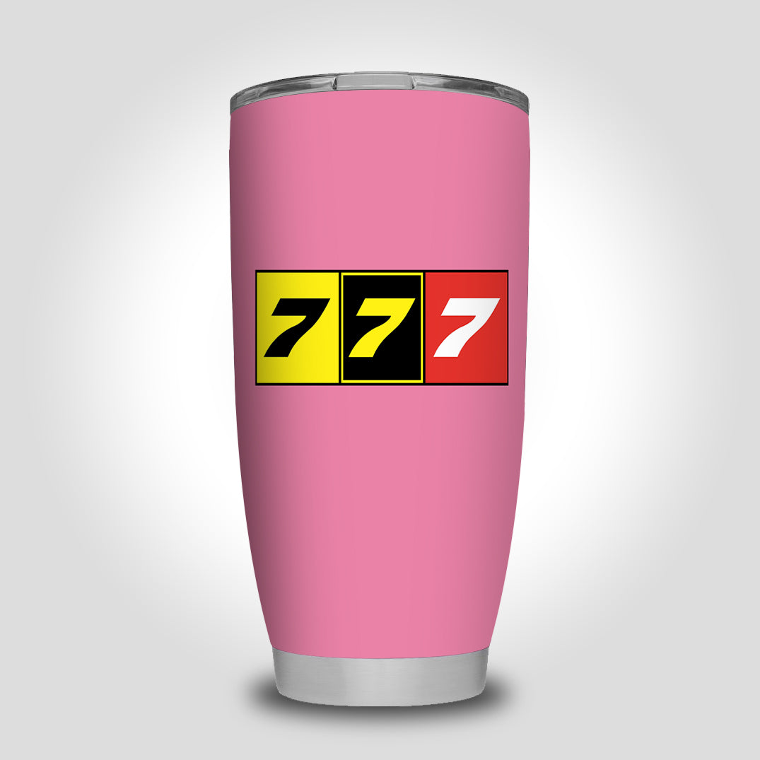 Flat Colourful 777 Designed Tumbler Travel Mugs