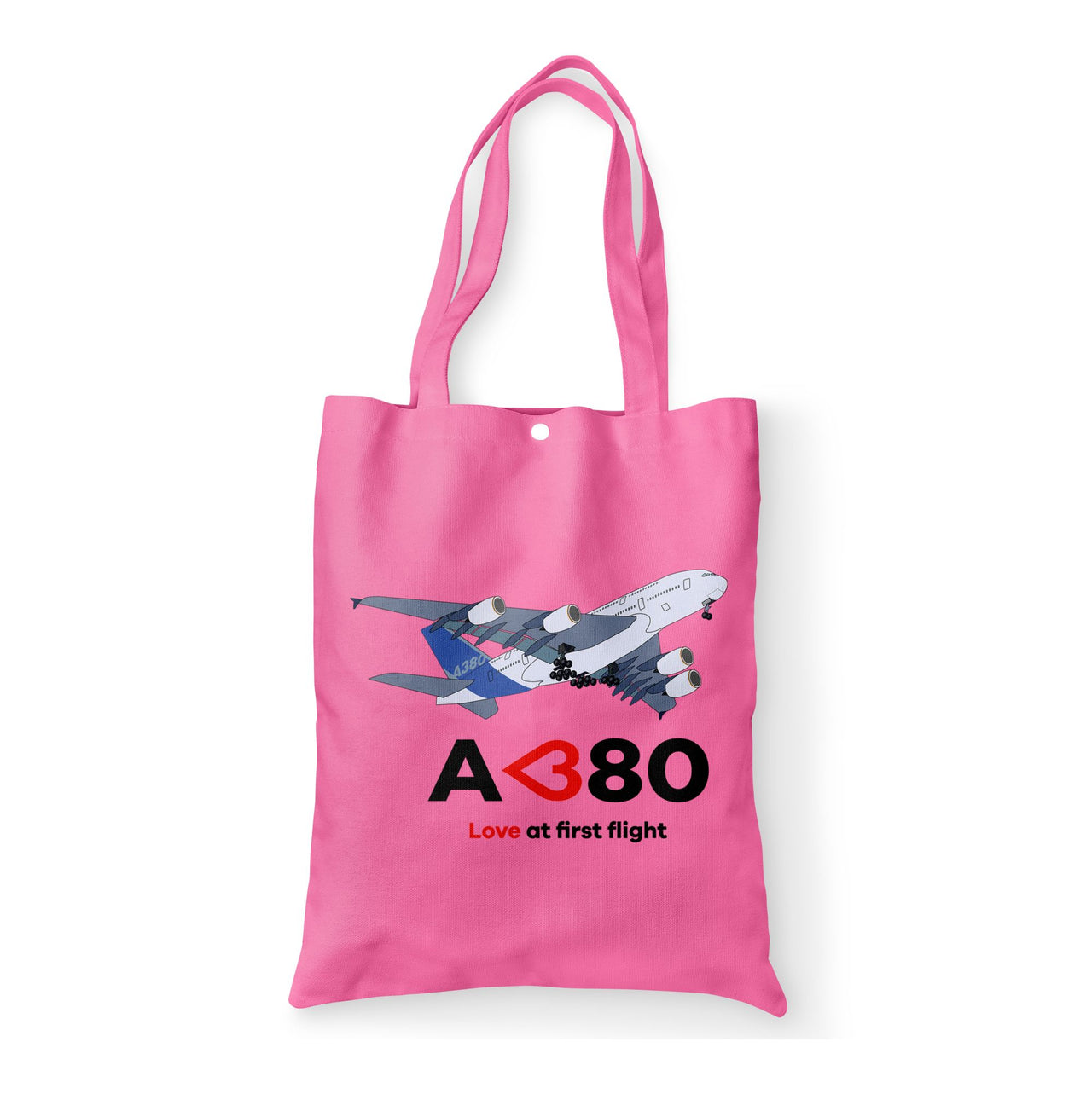 Airbus A380 Love at first flight Designed Tote Bags