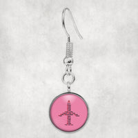 Thumbnail for Airplane Shape Aviation Alphabet Designed Earrings