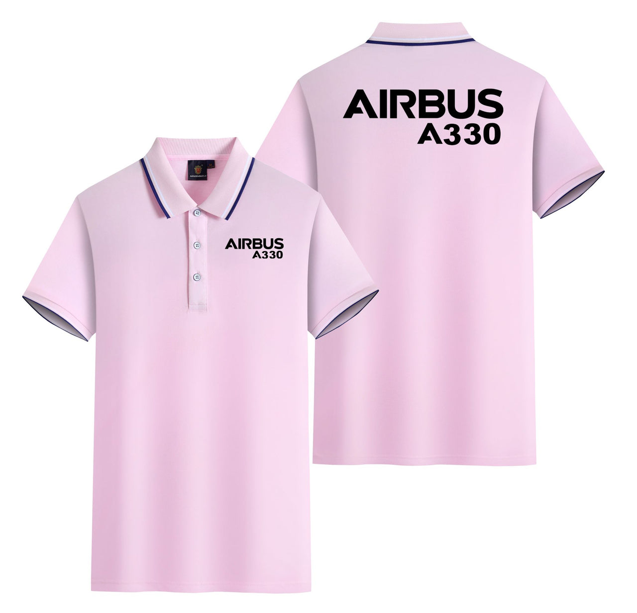 Airbus A330 & Text Designed Stylish Polo T-Shirts (Double-Side)
