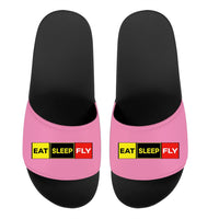 Thumbnail for Eat Sleep Fly (Colourful) Designed Sport Slippers
