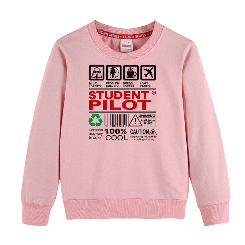 Student Pilot Label Designed "CHILDREN" Sweatshirts