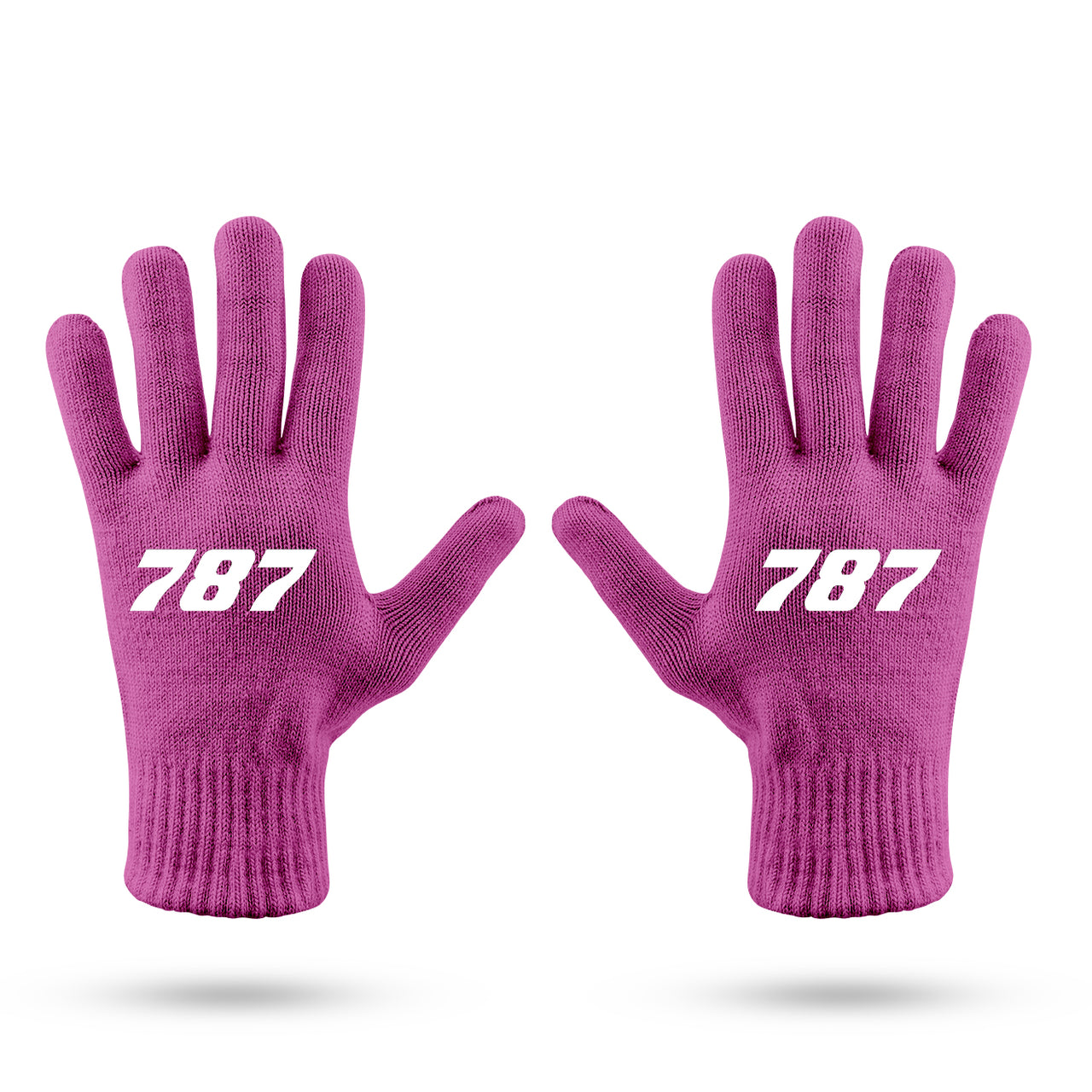 787 Flat Text Designed Gloves