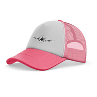 Thumbnail for Airbus A340 Silhouette Designed Trucker Caps & Hats