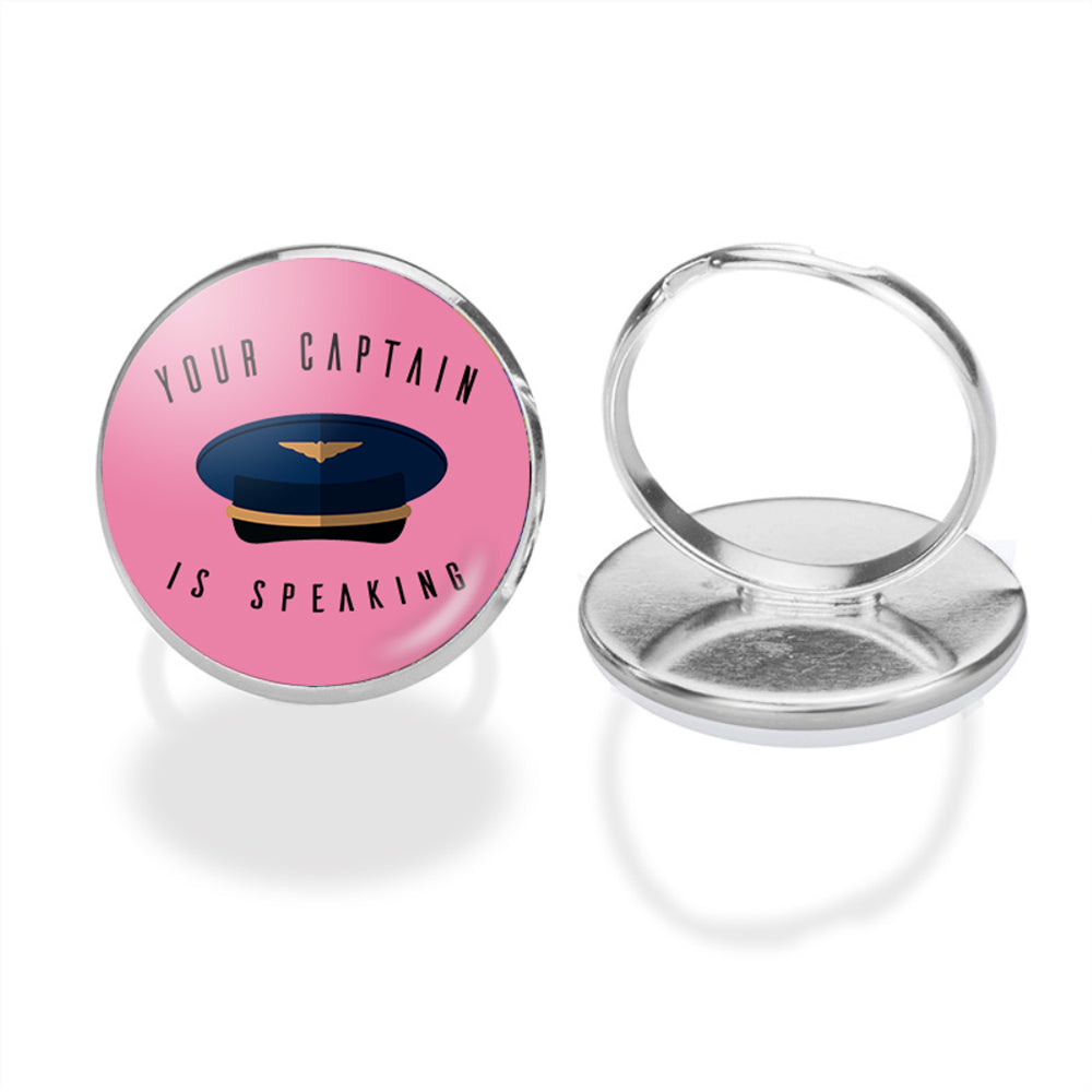 Your Captain Is Speaking Designed Rings