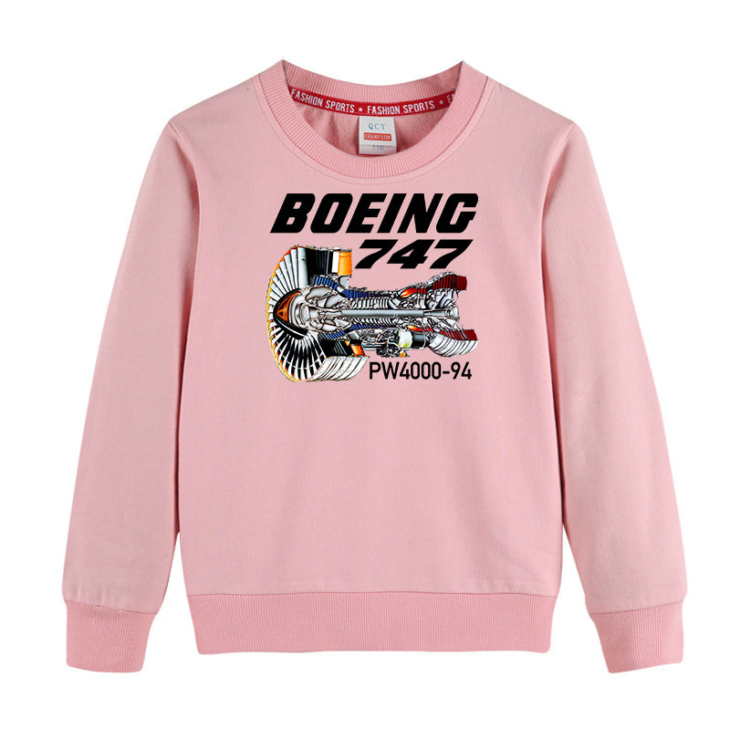 Boeing 767 Engine (PW4000-94) Designed "CHILDREN" Sweatshirts
