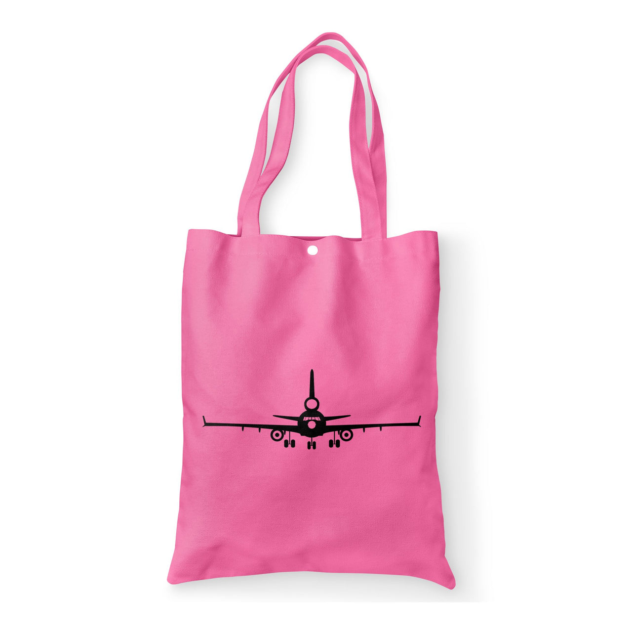 McDonnell Douglas MD-11 Silhouette Plane Designed Tote Bags