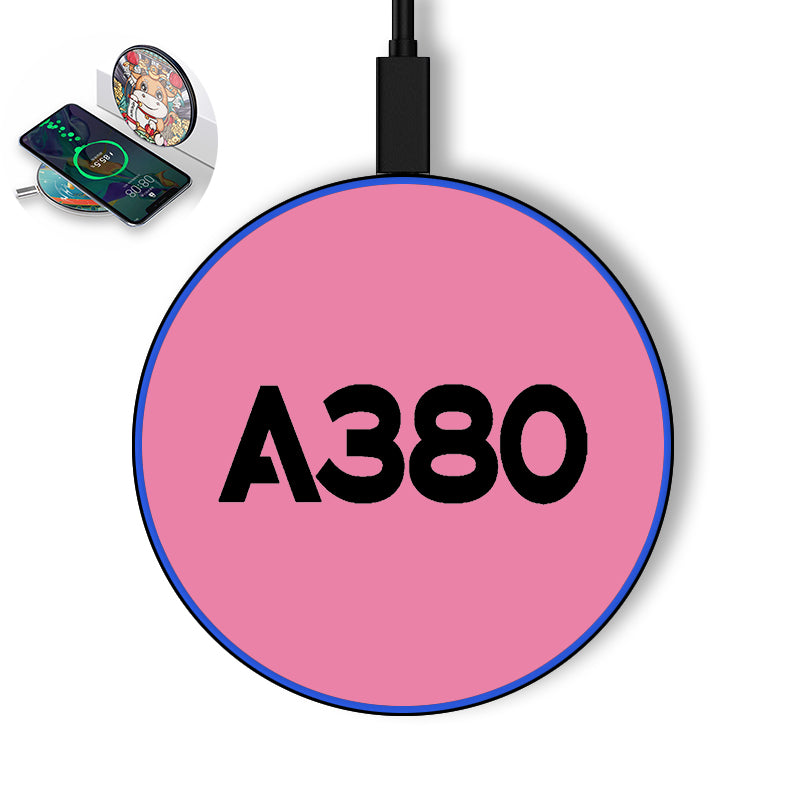 A380 Flat Text Designed Wireless Chargers