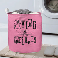 Thumbnail for Still Playing With Airplanes Designed Laundry Baskets