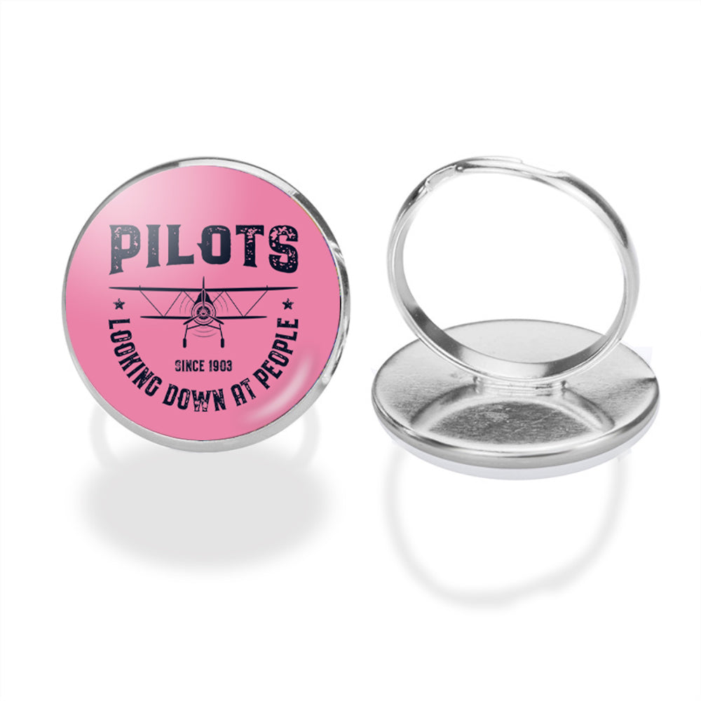 Pilots Looking Down at People Since 1903 Designed Rings