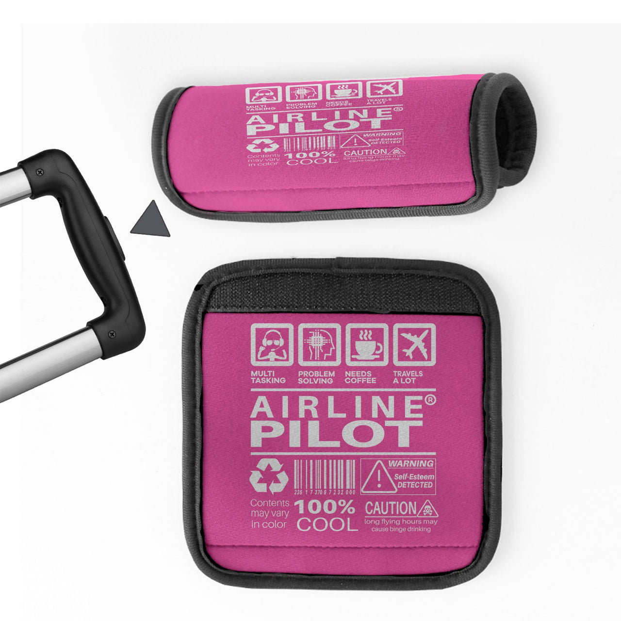 Airline Pilot Label Designed Neoprene Luggage Handle Covers