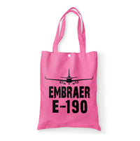 Thumbnail for Embraer E-190 & Plane Designed Tote Bags