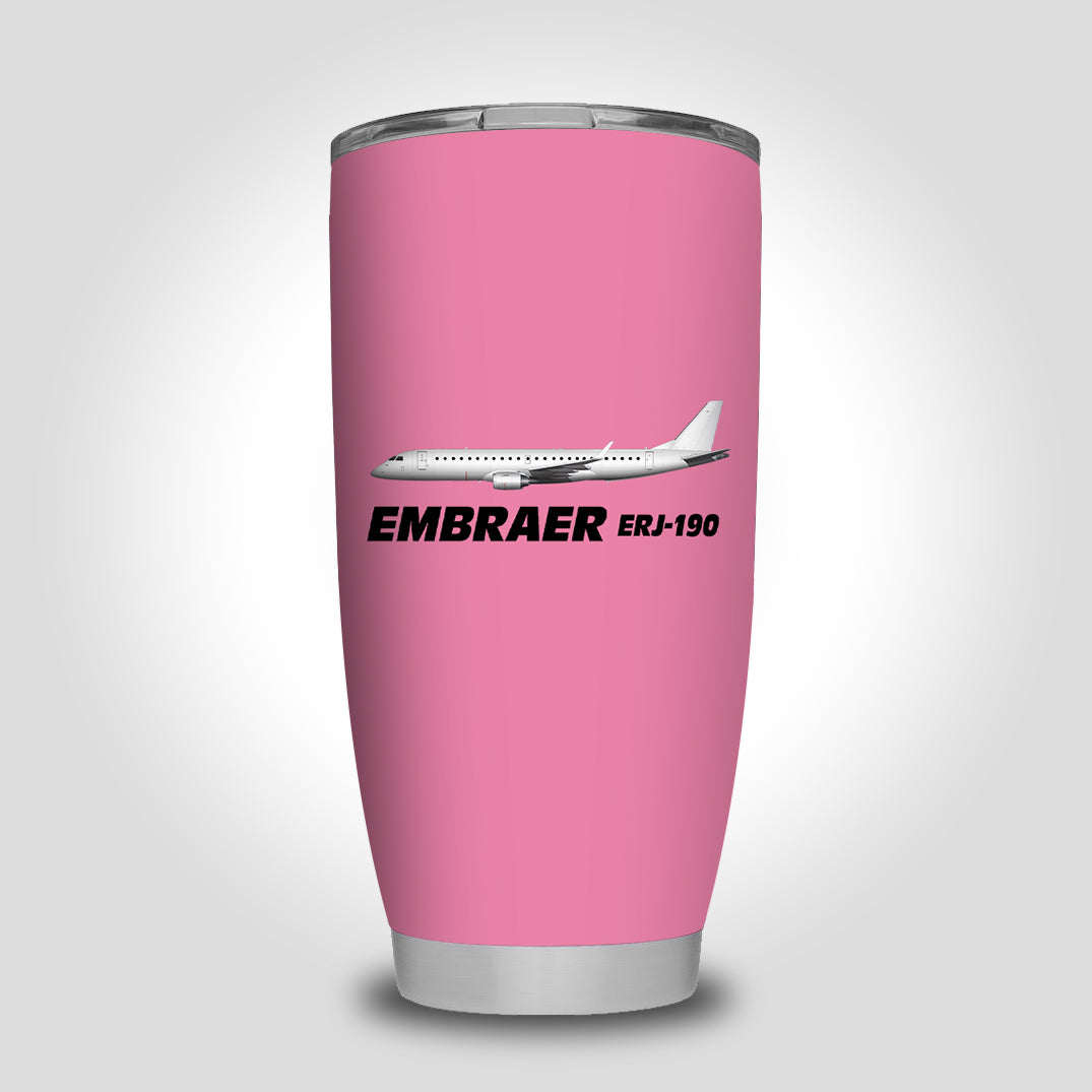 The Embraer ERJ-190 Designed Tumbler Travel Mugs