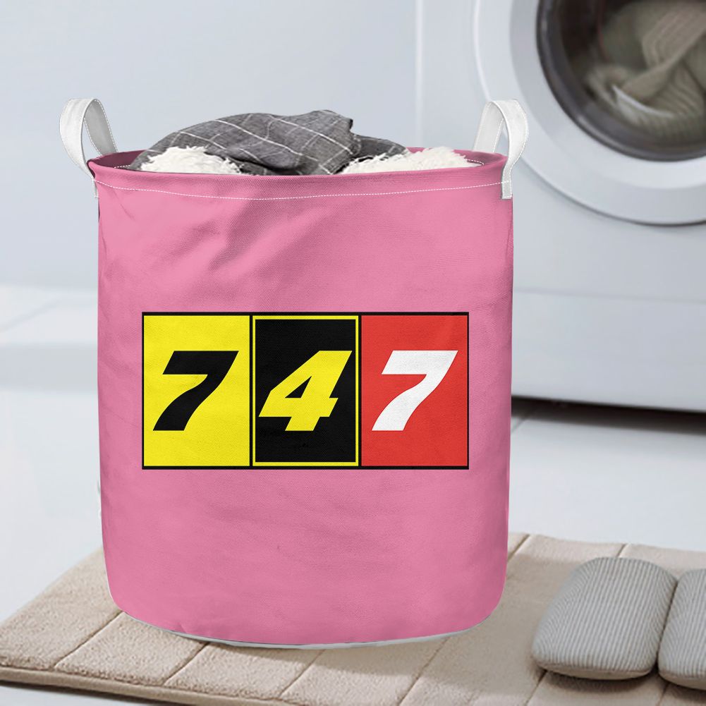 Flat Colourful 747 Designed Laundry Baskets