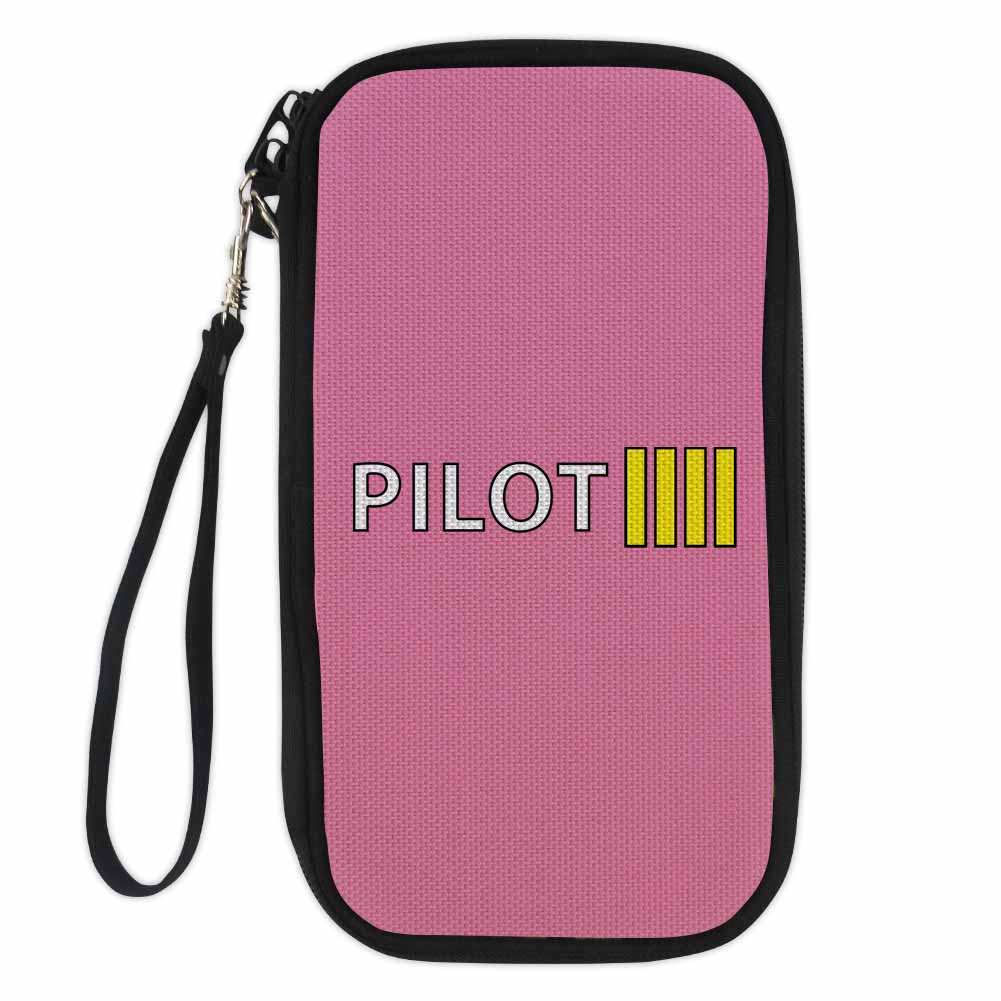 Pilot & Stripes (4 Lines) Designed Travel Cases & Wallets
