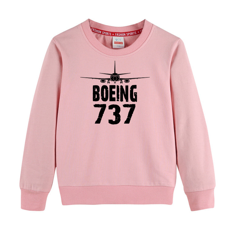 Boeing 737 & Plane Designed "CHILDREN" Sweatshirts