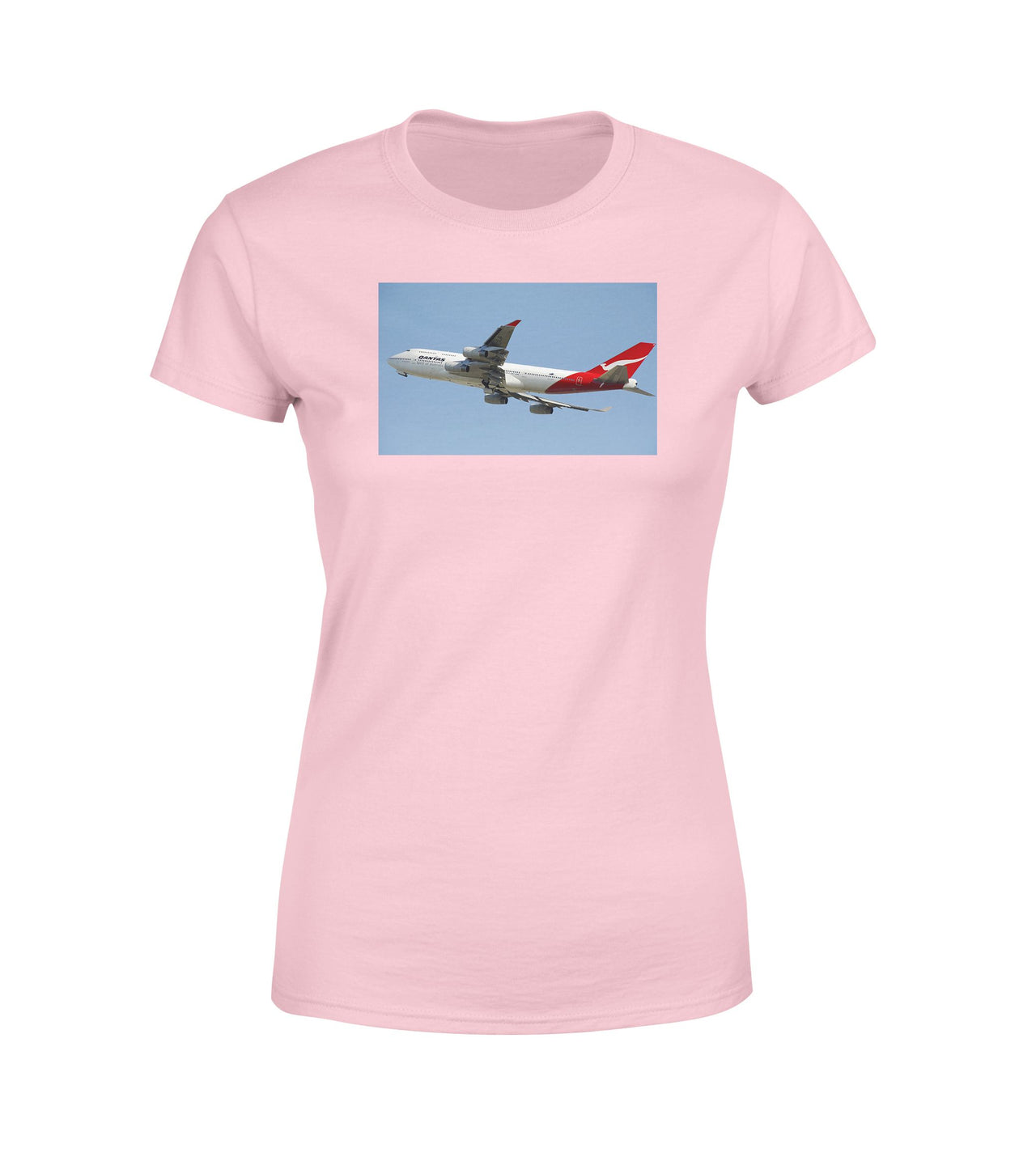 Departing Qantas Boeing 747 Designed Women T-Shirts