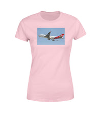 Thumbnail for Departing Qantas Boeing 747 Designed Women T-Shirts