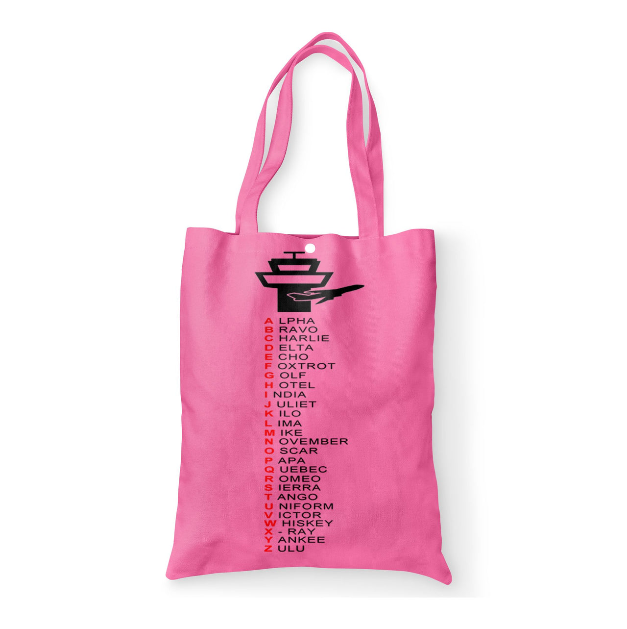 Aviation Alphabet Designed Tote Bags