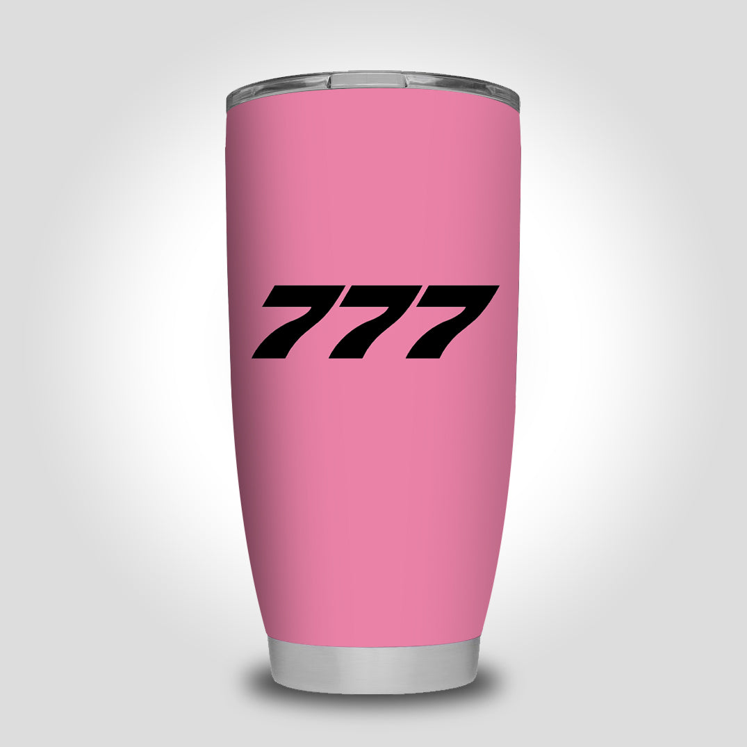 777 Flat Text Designed Tumbler Travel Mugs