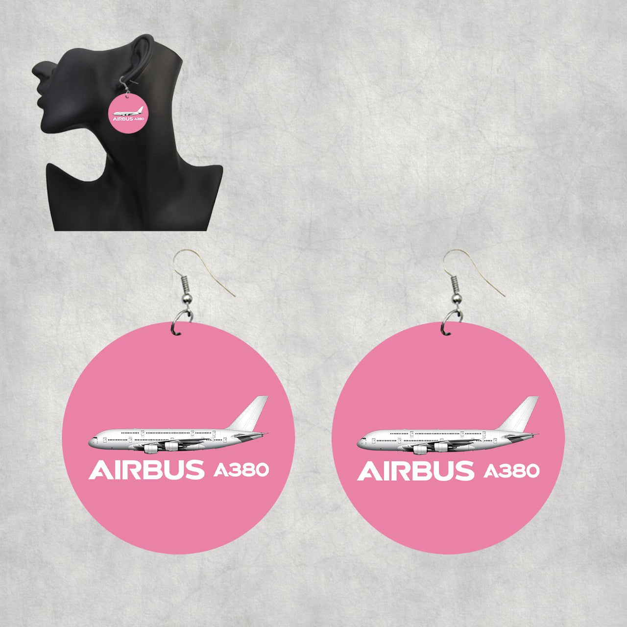 The Airbus A380 Designed Wooden Drop Earrings