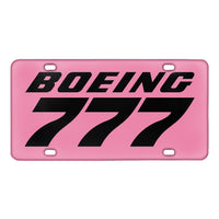 Thumbnail for Boeing 777 & Text Designed Metal (License) Plates