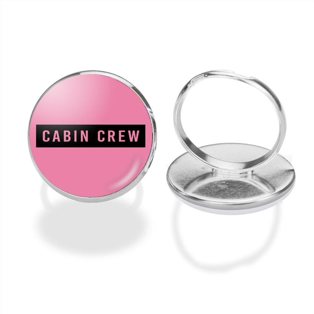 Cabin Crew Text Designed Rings