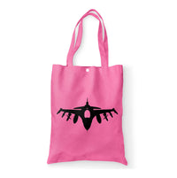 Thumbnail for Fighter Jet 16 Silhouette Designed Tote Bags