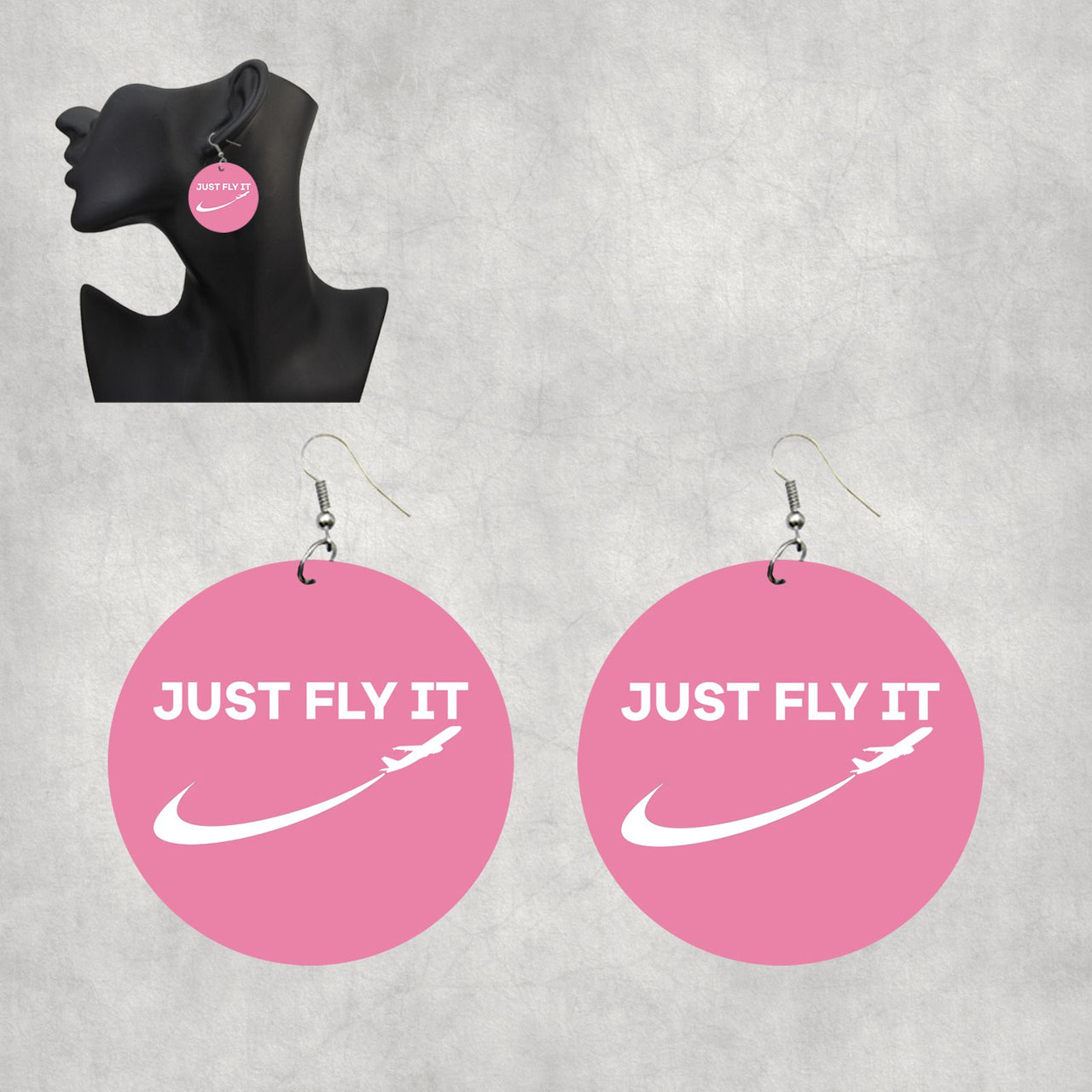 Just Fly It 2 Designed Wooden Drop Earrings