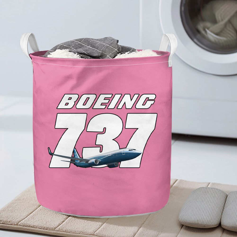 Super Boeing 737+Text Designed Laundry Baskets